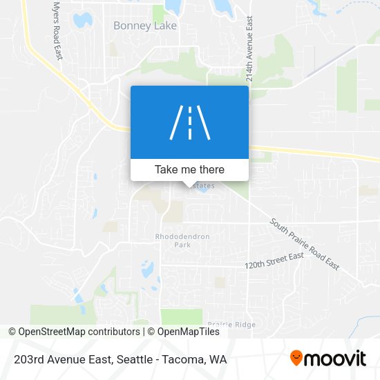 Mapa de 203rd Avenue East