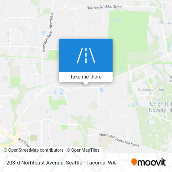 Mapa de 203rd Norhteast Avenue