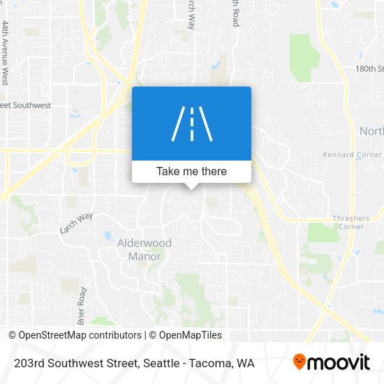Mapa de 203rd Southwest Street