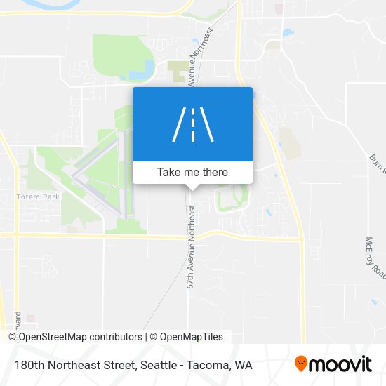180th Northeast Street map