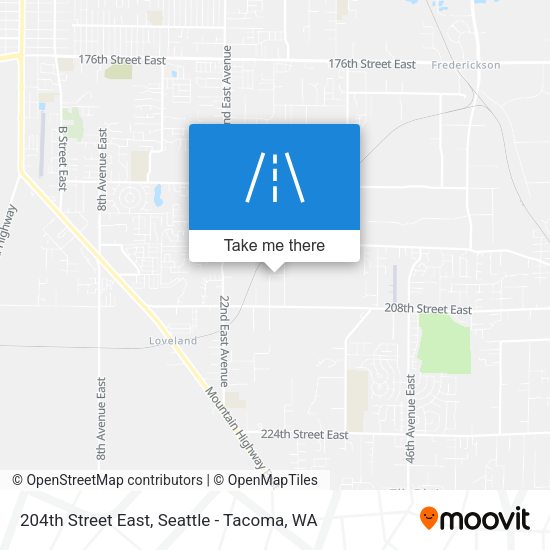 Mapa de 204th Street East