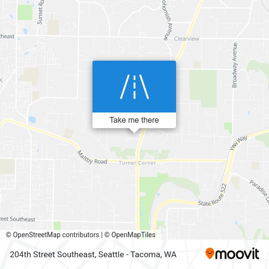 Mapa de 204th Street Southeast
