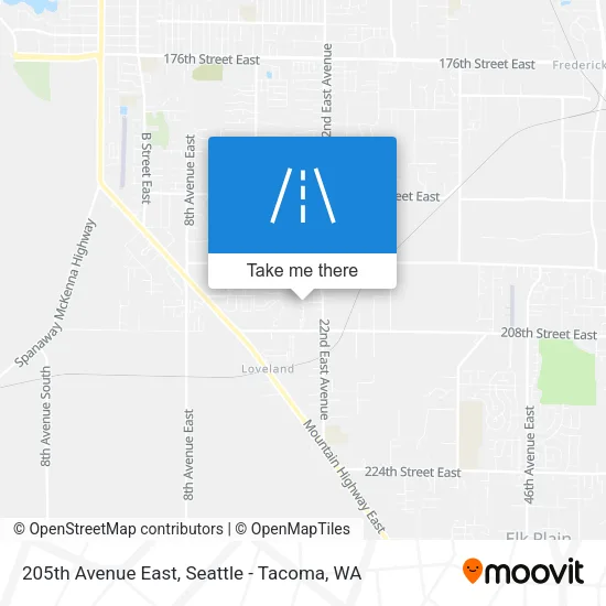 Mapa de 205th Avenue East