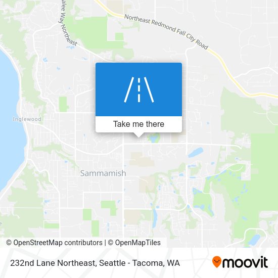 232nd Lane Northeast map