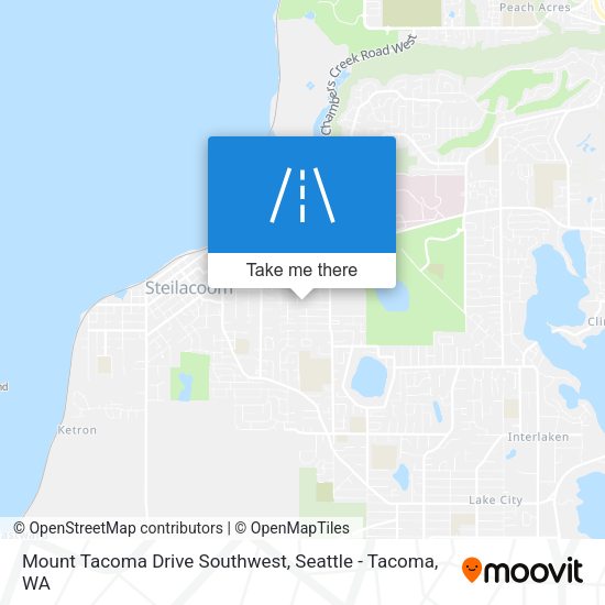 Mount Tacoma Drive Southwest map