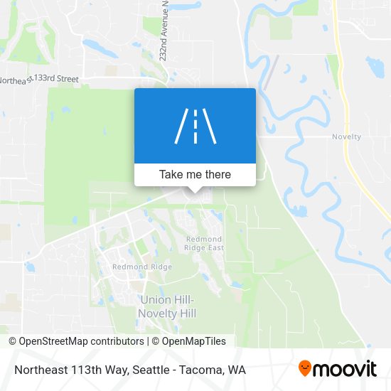 Northeast 113th Way map