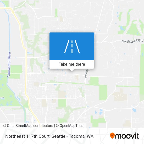 Northeast 117th Court map