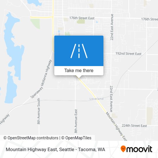 Mountain Highway East map