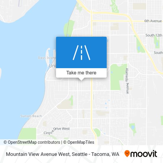 Mountain View Avenue West map