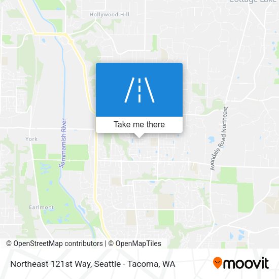 Northeast 121st Way map