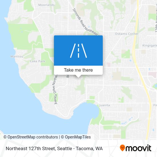 Northeast 127th Street map