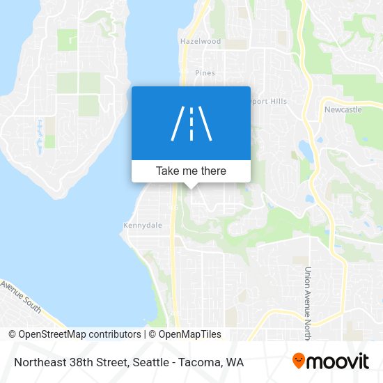 Northeast 38th Street map