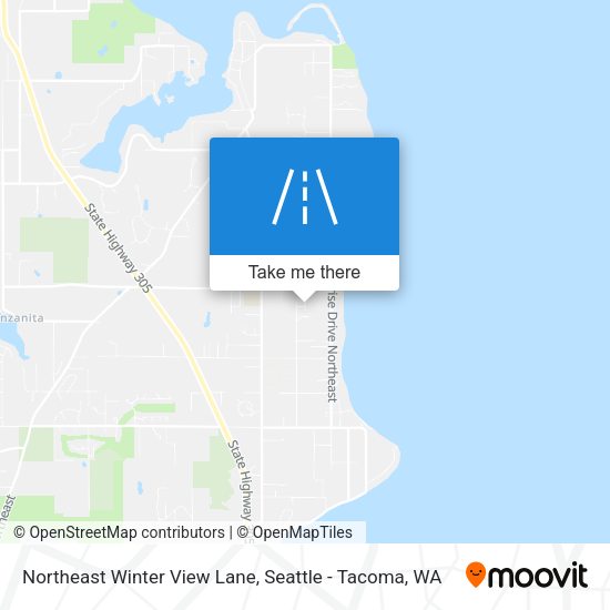 Northeast Winter View Lane map
