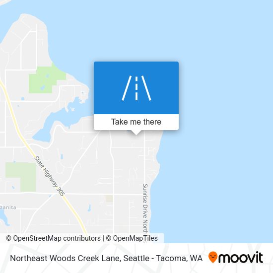 Northeast Woods Creek Lane map