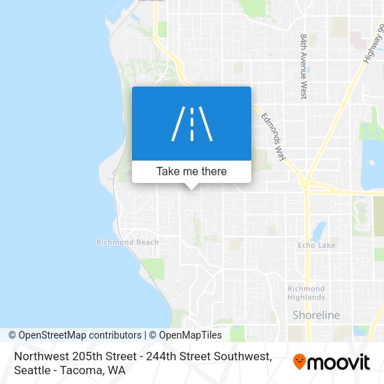 Northwest 205th Street - 244th Street Southwest map