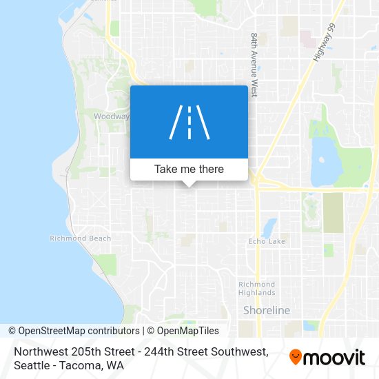 Northwest 205th Street - 244th Street Southwest map