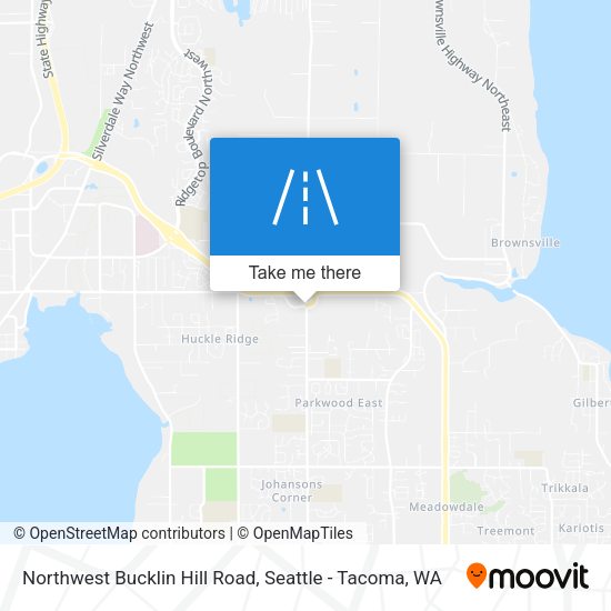 Northwest Bucklin Hill Road map