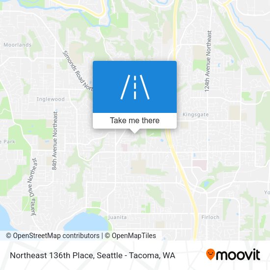 Northeast 136th Place map