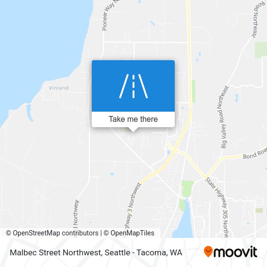Malbec Street Northwest map