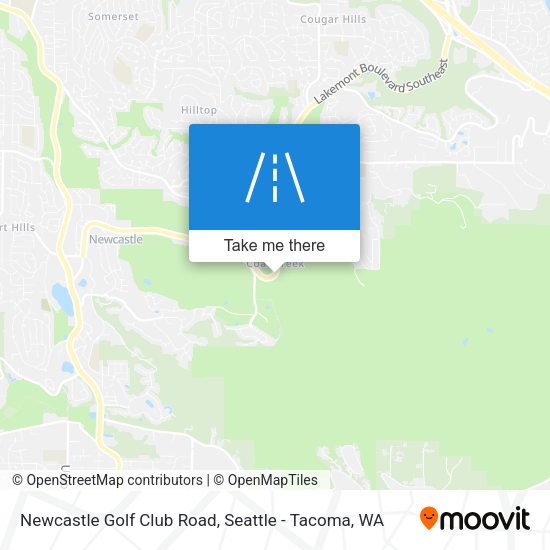 Newcastle Golf Club Road map