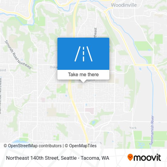 Northeast 140th Street map