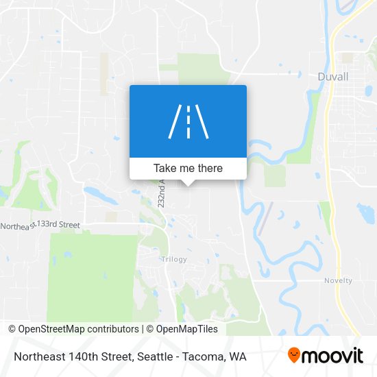 Northeast 140th Street map