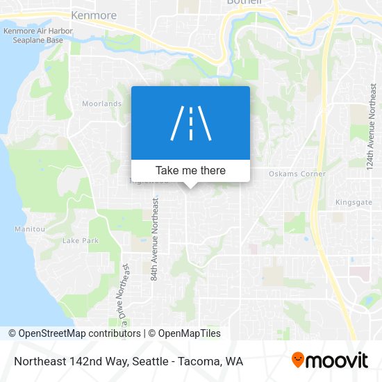 Northeast 142nd Way map