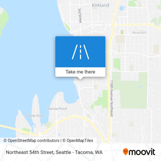 Northeast 54th Street map