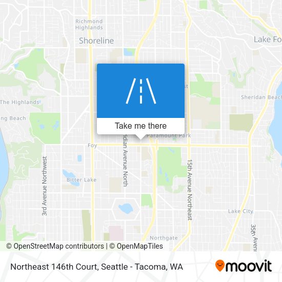 Northeast 146th Court map