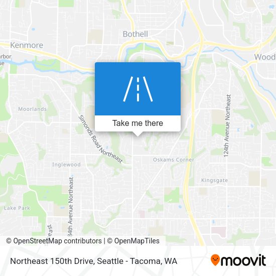 Northeast 150th Drive map