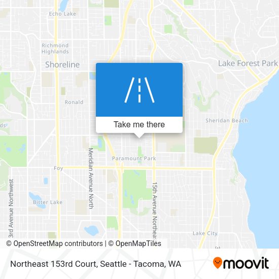 Northeast 153rd Court map