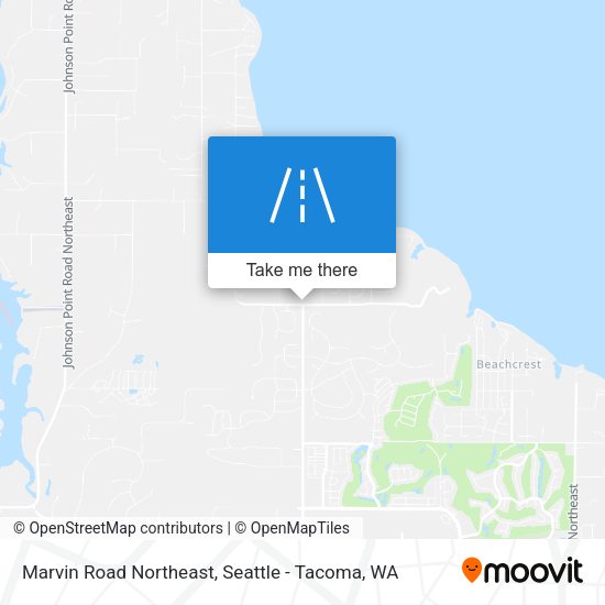 Marvin Road Northeast map