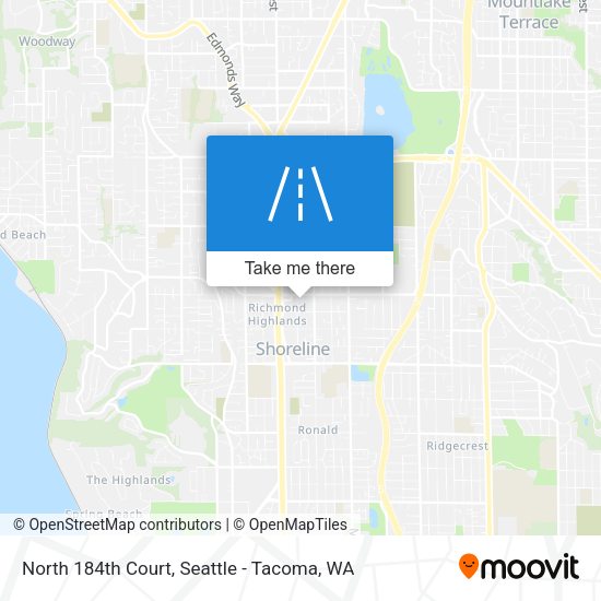 North 184th Court map