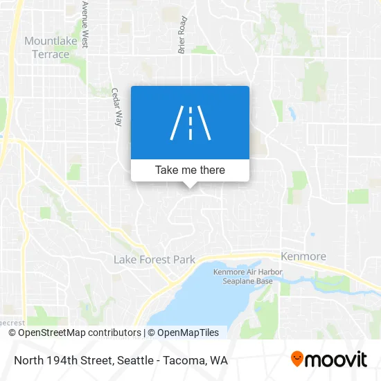 North 194th Street map