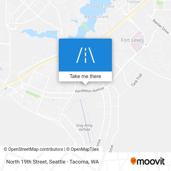 North 19th Street map