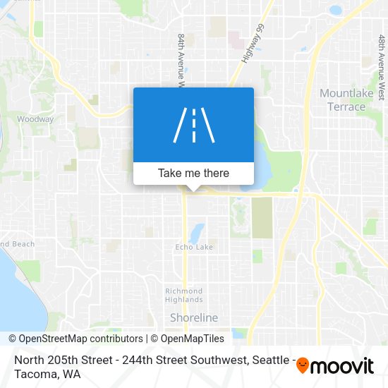 North 205th Street - 244th Street Southwest map