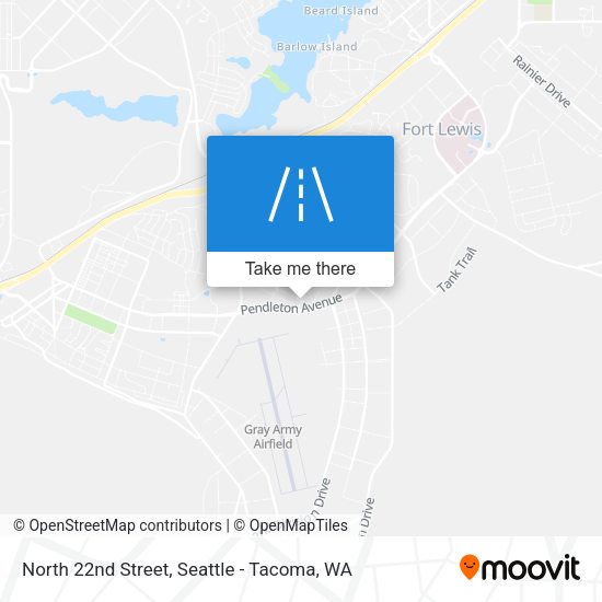 North 22nd Street map