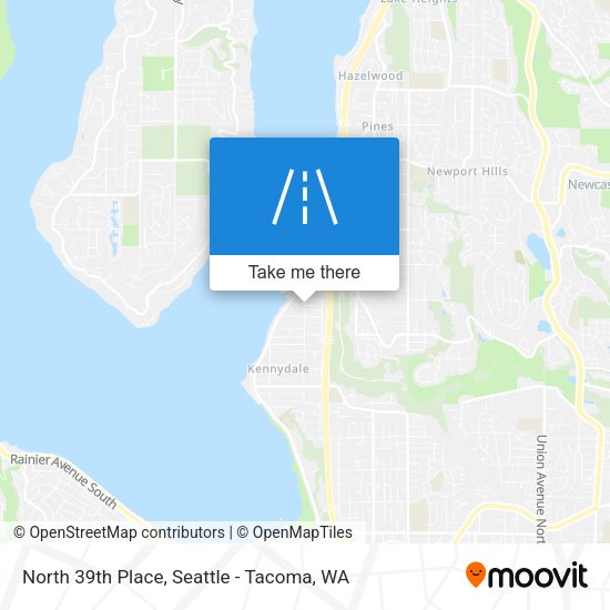 North 39th Place map