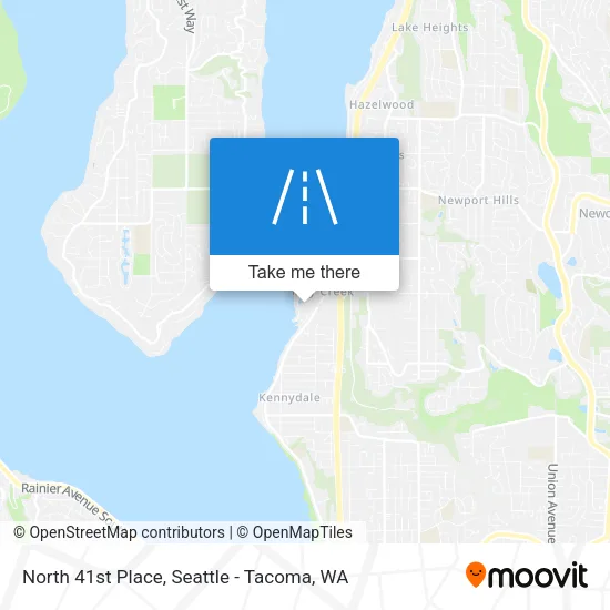 North 41st Place map