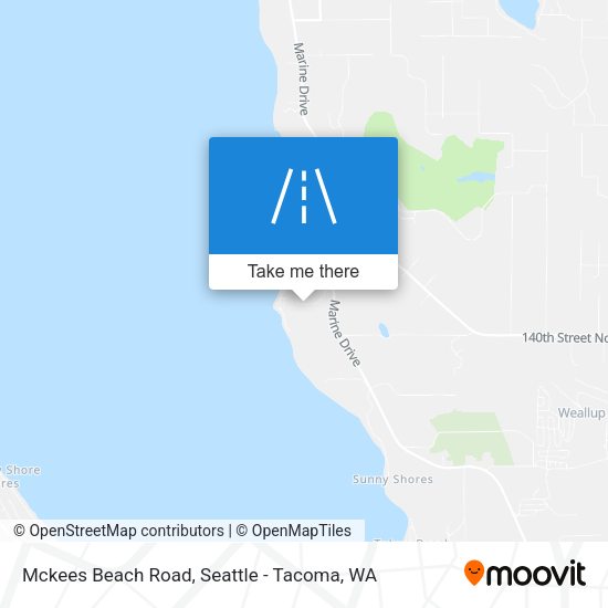 Mckees Beach Road map
