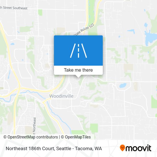 Northeast 186th Court map