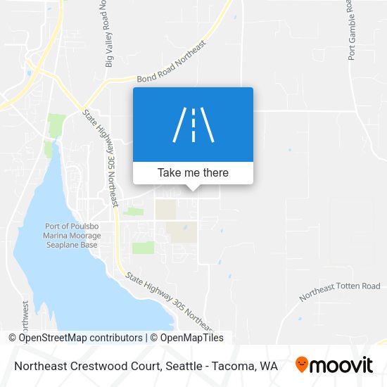 Northeast Crestwood Court map