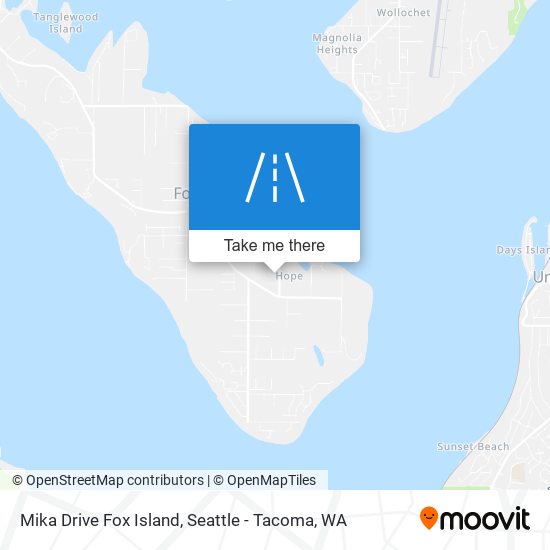 Mapa de Mika Drive Fox Island