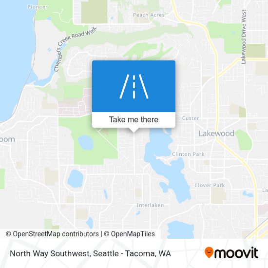 North Way Southwest map