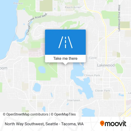North Way Southwest map