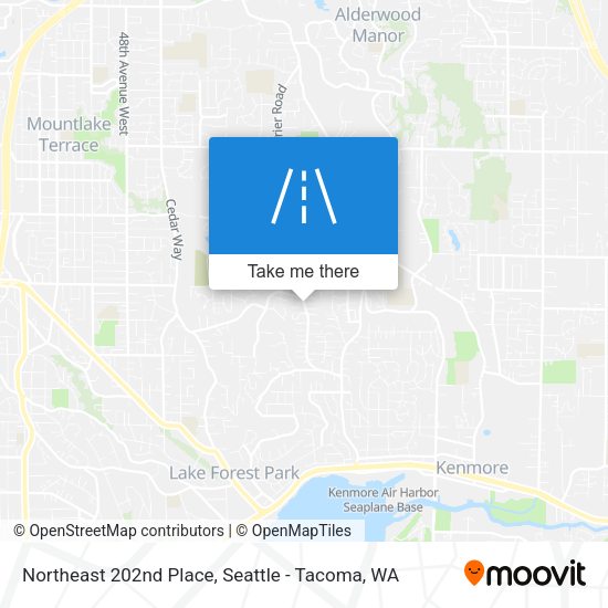 Northeast 202nd Place map