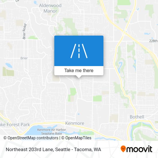 Northeast 203rd Lane map