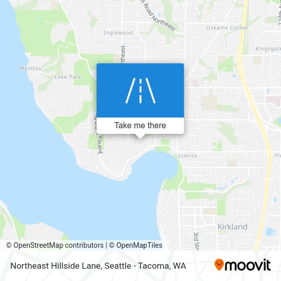 Northeast Hillside Lane map