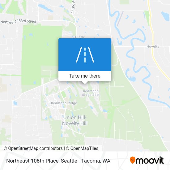 Northeast 108th Place map