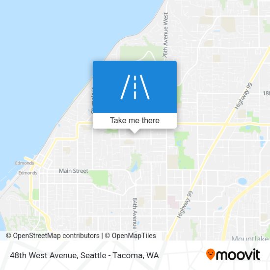 48th West Avenue map